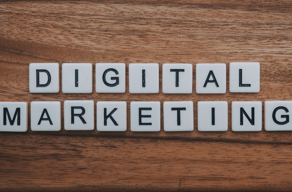 digital marketing spelled out in letters